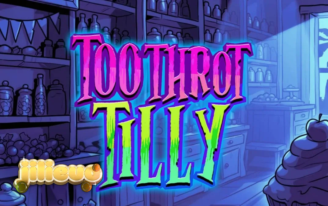 Toothrot Tilly slot game interface na nagpapakita ng makulay na candy theme at cascading reels.